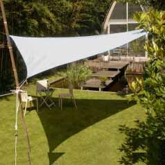 Triangular waterproof sun canopy - white